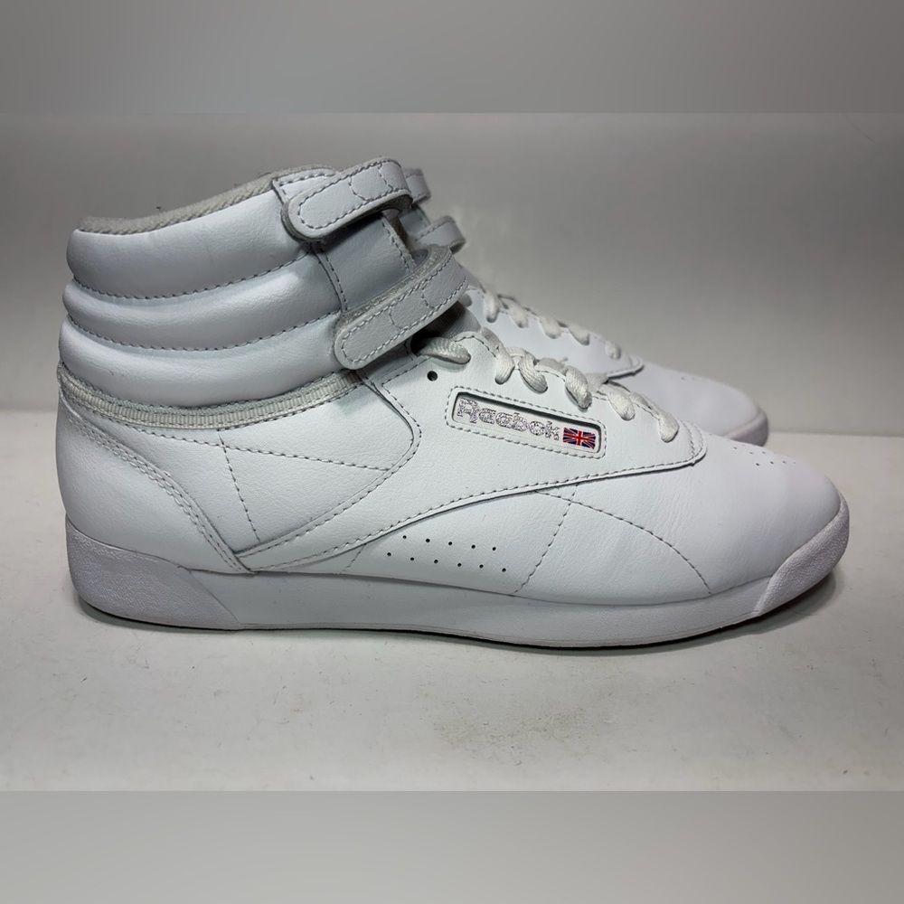 Reebok Freestyle F/S Hi Classic Women's US 10.5 White/Silver Sneakers